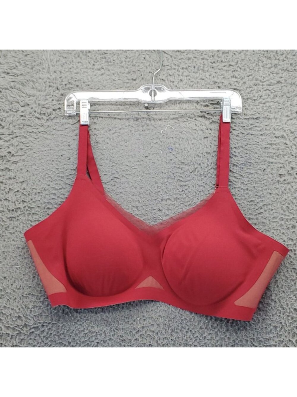 Honeylove Bra Womens 2X Red Adjustable Straps Nylon Spandex Comfort Support